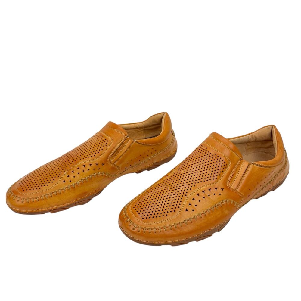 J75 by Jump Faux Leather Perforated Stretch Slip On Loafers Sz 13 Comfort Padded